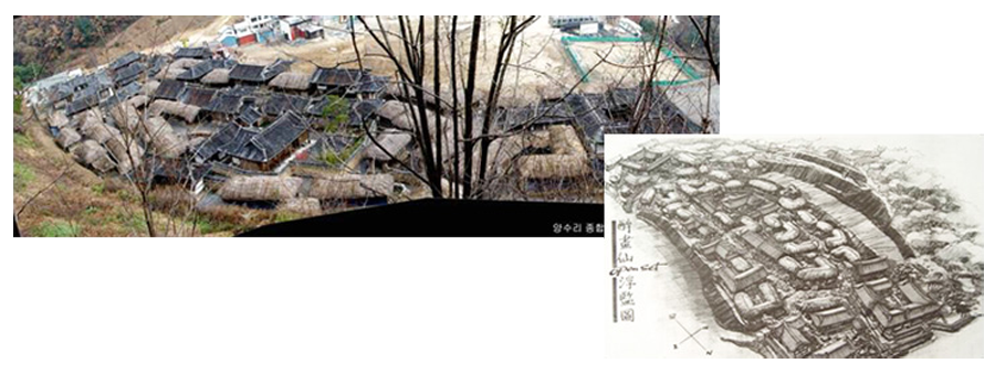 | <취화선>(임권택, 2002) 프로덕션 디자인. - MBC 미술센터 주병도 - 남양주 종합촬영소에 지은 오픈세트 전경