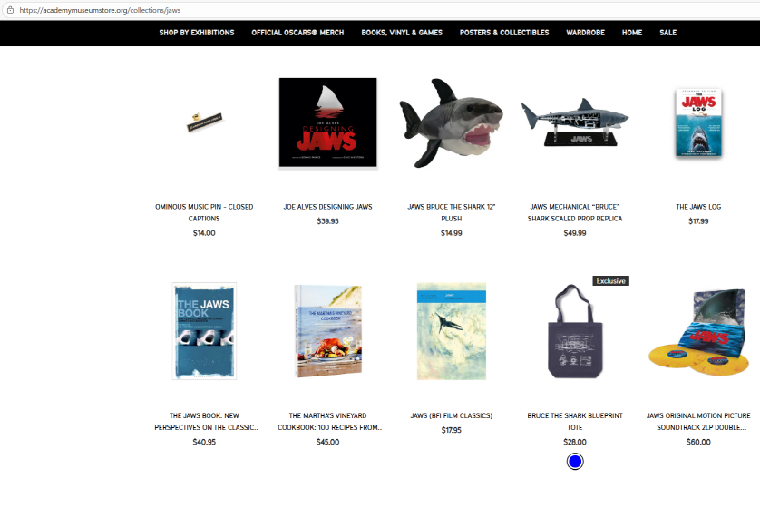 아카데미 박물관 shop